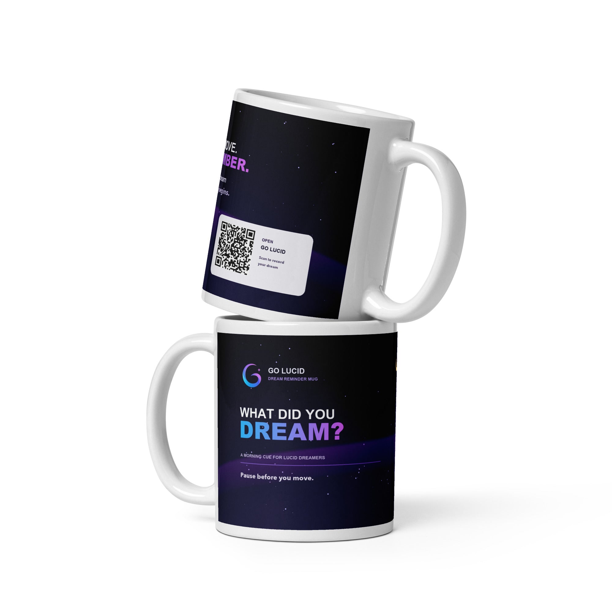 White glossy mug, English print